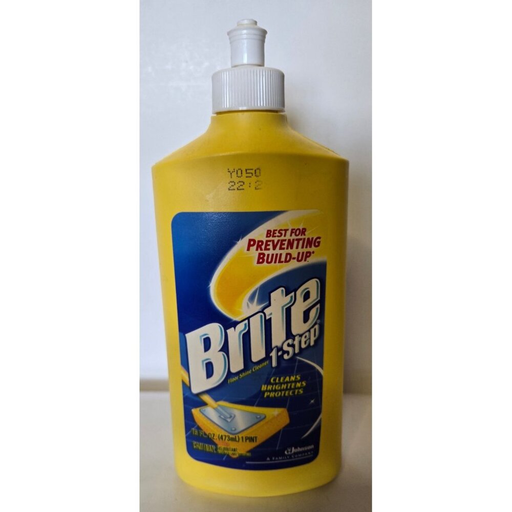 Brite 1-Step Floor Shine Floor Cleaner SC Johnson Vintage 3/4 Full Cleaning